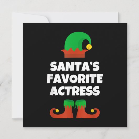 サンタお気に入りのス女優クリスマス演技女優 サンキューカード (正面)