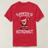 サンタお気に入りのス宇宙飛行士クリスマス Tシャツ (デザイン正面)