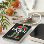 サンタお気に入りのス小妖精や小人マッチングファミリークリスマス キーホルダー (正面右)