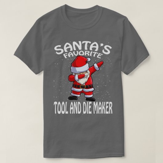 サンタお気に入りのス工具及びダイメーカークリスマス Tシャツ (デザイン正面)