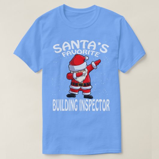 サンタお気に入りのス建物監察官クリスマス Tシャツ (デザイン正面)