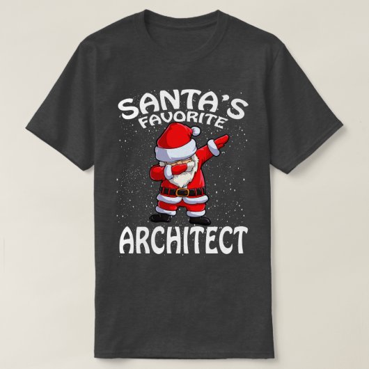 サンタお気に入りのス建築家クリスマス Tシャツ (デザイン正面)