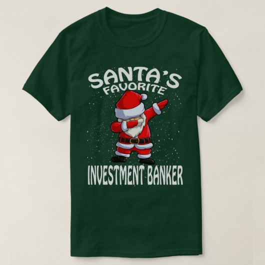 サンタお気に入りのス投資銀行クリスマス Tシャツ (デザイン正面)
