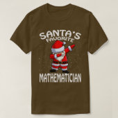 サンタお気に入りのス数学者クリスマス Tシャツ (デザイン正面)