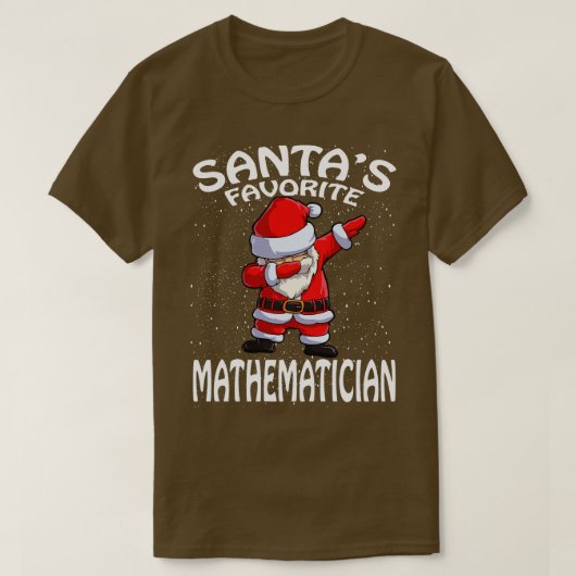 サンタお気に入りのス数学者クリスマス Tシャツ (デザイン正面)