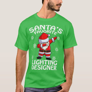 サンタお気に入りのス照明デザイナークリスマス Tシャツ