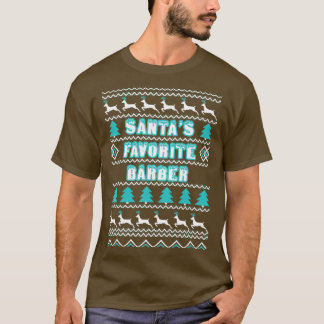 サンタお気に入りのス理容師醜いクリスマスセーター Tシャツ