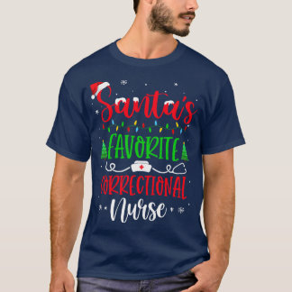 サンタお気に入りのス矯正ナースクリスマスサンタハット Tシャツ
