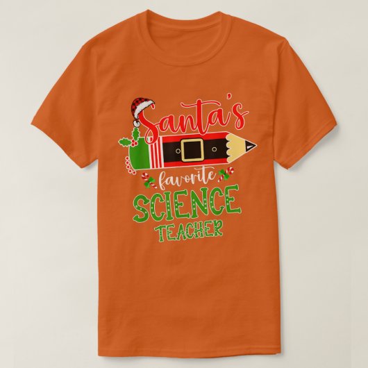 サンタお気に入りのス科学教師シャツクリスマスサンタR Tシャツ (デザイン正面)