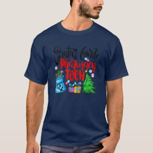 サンタお気に入りのス薬学技術者クリスおもしろいマ Tシャツ
