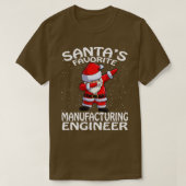 サンタお気に入りのス製造技術者のクリスマス Tシャツ (デザイン正面)
