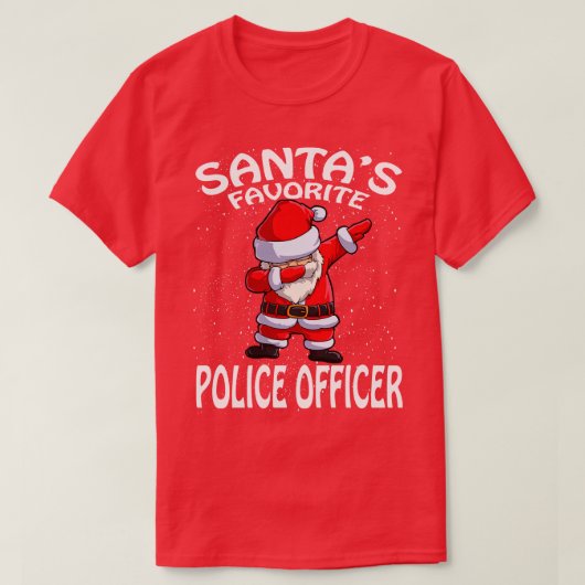 サンタお気に入りのス警察官のクリスマス Tシャツ (デザイン正面)