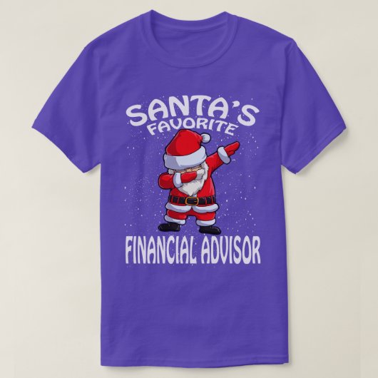 サンタお気に入りのス財務顧問クリスマス Tシャツ (デザイン正面)