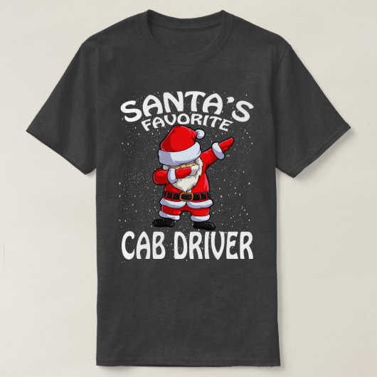 サンタお気に入りのス車の運転手クリスマス Tシャツ (デザイン正面)