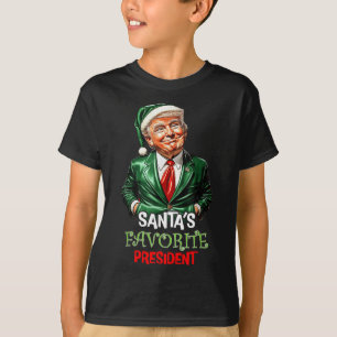 サンタお気に入りのス2024おもしろい年サンタトランプ Tシャツ