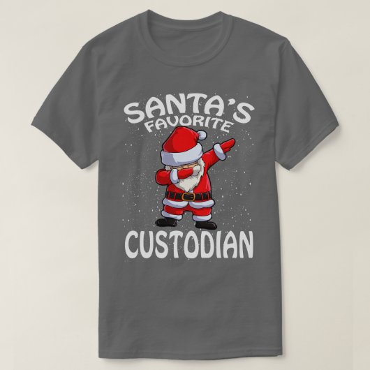 サンタお気に入りのス・カストディアン・クリスマス Tシャツ (デザイン正面)