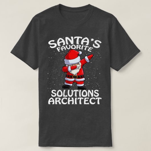 サンタお気に入りのス・ソリューションズ・アーキテクト・クリスマス Tシャツ (デザイン正面)