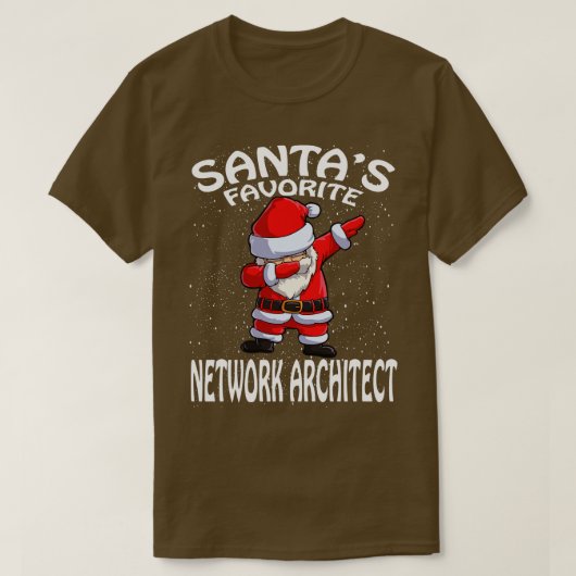サンタお気に入りのス・ネットワーク・アーキテクトのクリスマス Tシャツ (デザイン正面)