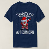 サンタお気に入りのスAV技術者のクリスマス Tシャツ (デザイン正面)