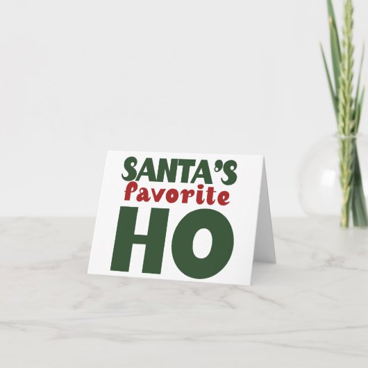 サンタお気に入りのスHOおもしろいクリスマスデザイン シーズンカード (正面)