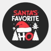 サンタお気に入りのズクラシックホ丸ステッカー ラウンドシール (正面)