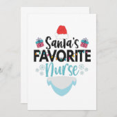 サンタお気に入りのナースおもしろい看護 サンキューカード (正面/裏面)