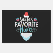 サンタお気に入りのナースおもしろい看護 ラッピングペーパーシート (正面)