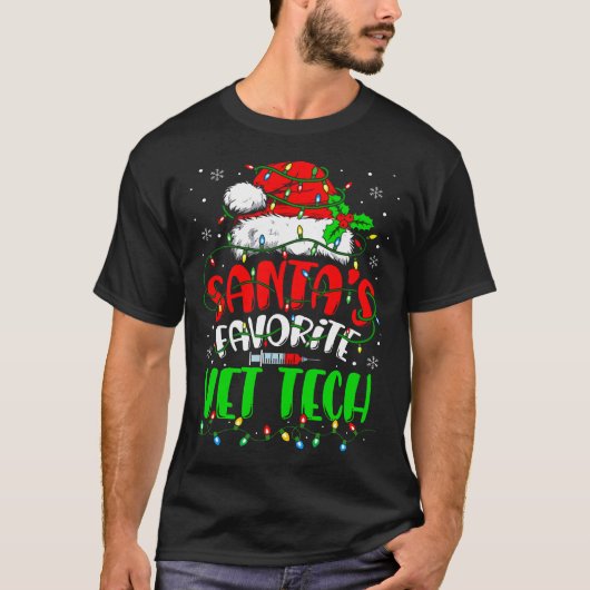 サンタお気に入りのベットテッククリスマス獣医テクン Tシャツ (正面)