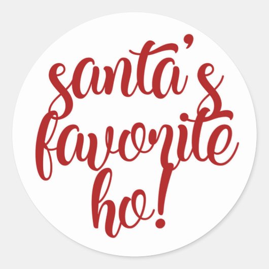 サンタお気に入りのホ！ ラウンドシール (正面)
