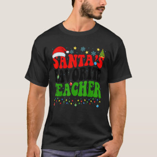 サンタお気に入りの先生クリスマス先生クリスマステ Tシャツ