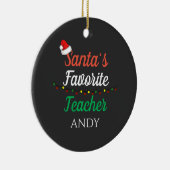 サンタお気に入りの先生メリークリスマス先生 セラミックオーナメント (右)