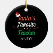 サンタお気に入りの先生メリークリスマス先生 セラミックオーナメント (裏面)
