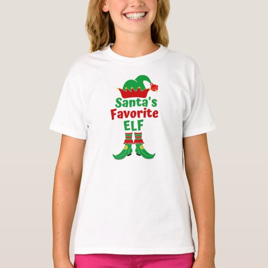 サンタお気に入りの小妖精や小人Tシャツ Tシャツ (正面)