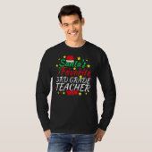 サンタお気に入りのS 3年生先生おもしろいクリスマスSant Tシャツ (正面フル)