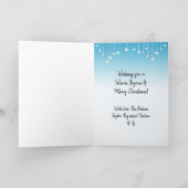 サンタお洒落と小妖精や小人のクリスマス カード (内部)