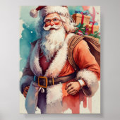 サンタお洒落の冬のダンス ポスター (正面)