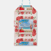 サンタお洒落クロース雪 ギフトタグ (正面)