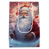 サンタお洒落クロース1 ミディアムペーパーバッグ (裏面)