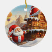 サンタお洒落クロース4 セラミックオーナメント (正面)