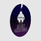 サンタお洒落ズスリーとミッドナイトビュー オーナメント (正面)