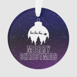 サンタお洒落ズスリーとミッドナイトビュー オーナメント