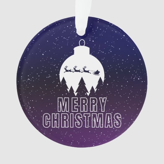サンタお洒落ズスリーとミッドナイトビュー オーナメント (正面)