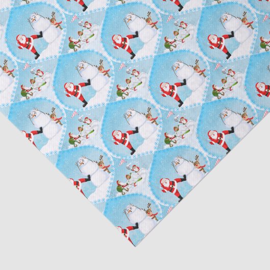 サンタお洒落ズ遊ゴルフ、雪だるまとトナカイ 薄葉紙 (詳細)