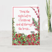 サンタお洒落ファミリーペットクリスマスかわいい犬猫 シーズンカード (正面)