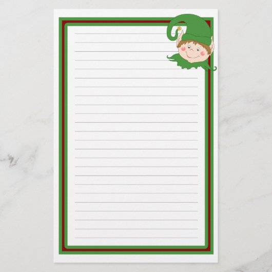 サンタお洒落小妖精や小人クリスマスホリデーレター 便箋 (正面)