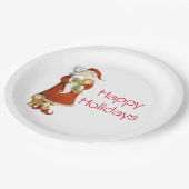 サンタお洒落&キャッツホリデー ペーパープレート (アングル)