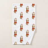 サンタお洒落&キャッツ バスタオルセット (ハンドタオル)