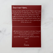 サンタからのカスタマイズ手紙 シーズンカード (内部)