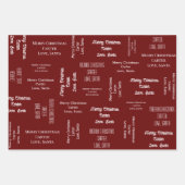 サンタからのギフトパーソナライズされた ラッピングペーパーシート (正面3)