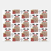 サンタからのギフトパーソナライズされた ラッピングペーパーシート (正面)